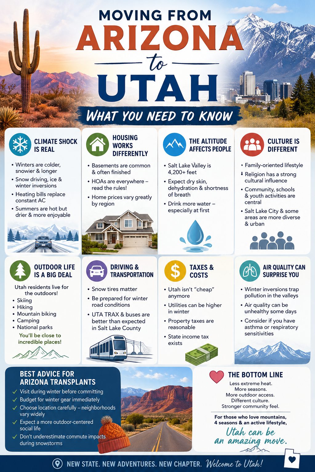 A guide for moving from Arizona to Utah 